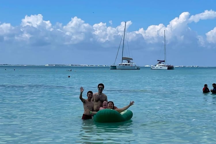 Floaties by the ocean