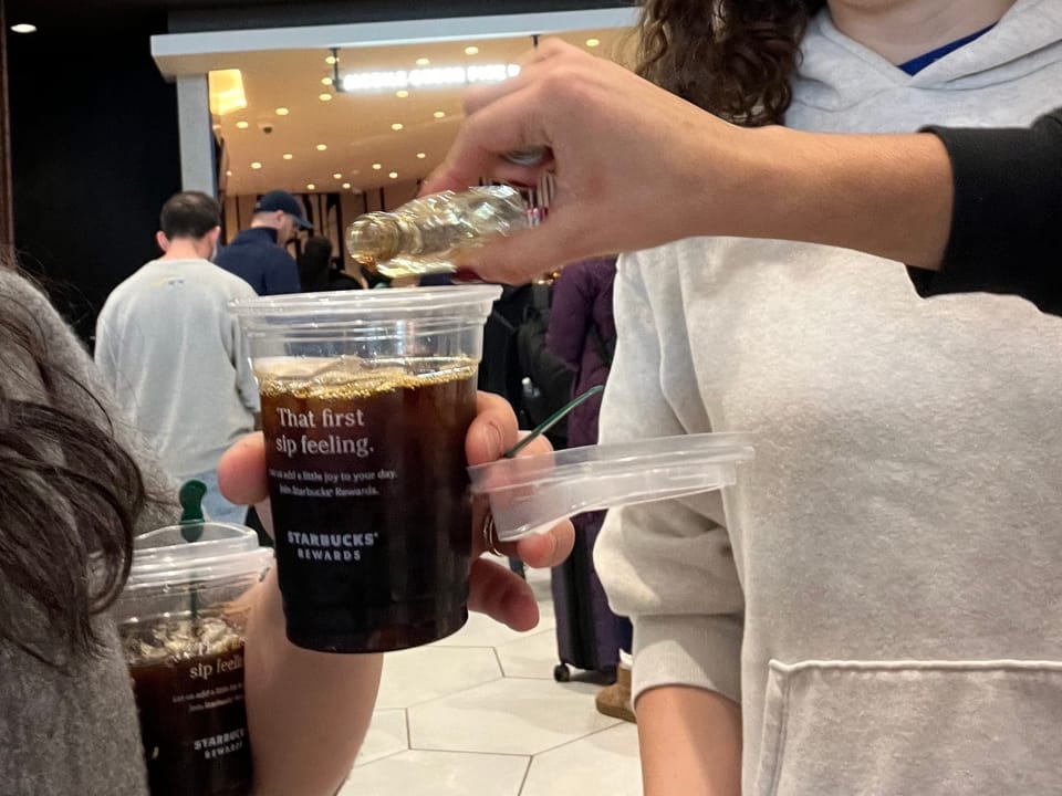 Espresso martinis at the airport